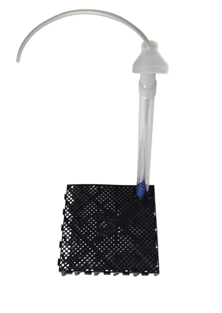 Filtre sous sable 15 x 15 cm – kit complet avec canne de remontée